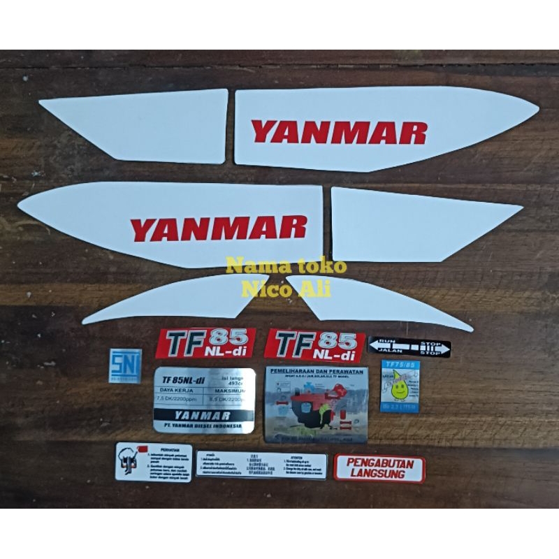 Stiker mesin yanmar tf 85 nl-di