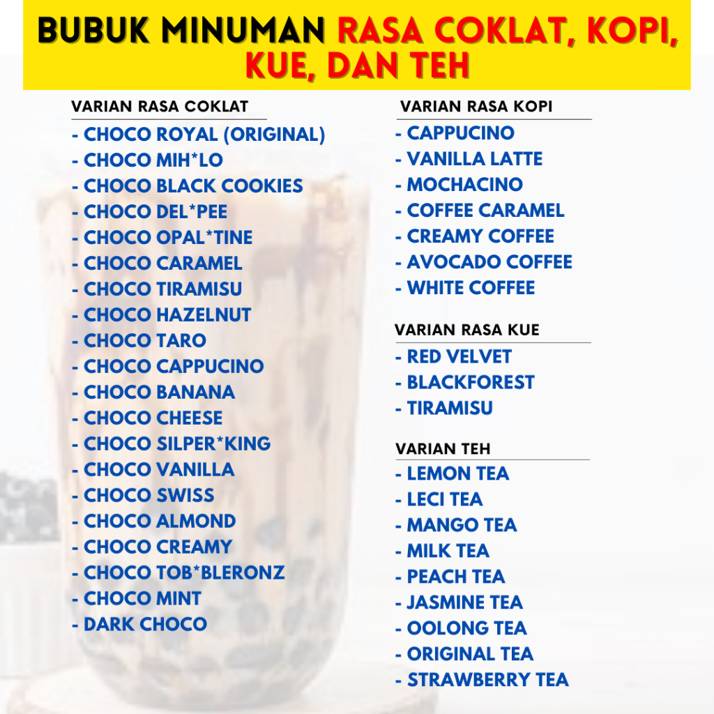 

Korzaln Bubuk Minuman Rasa Mix 1Kg Serbuk Minuman Rasa Kekinian