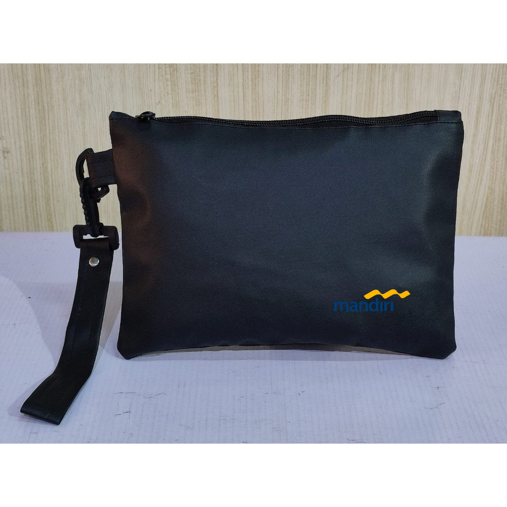 Clutch Kulit Sintetis Terbaru  Logo BANK MANDIRI/Clutch Kulit Logo BANK MANDIRI/Tas Tangan Cusrom Te