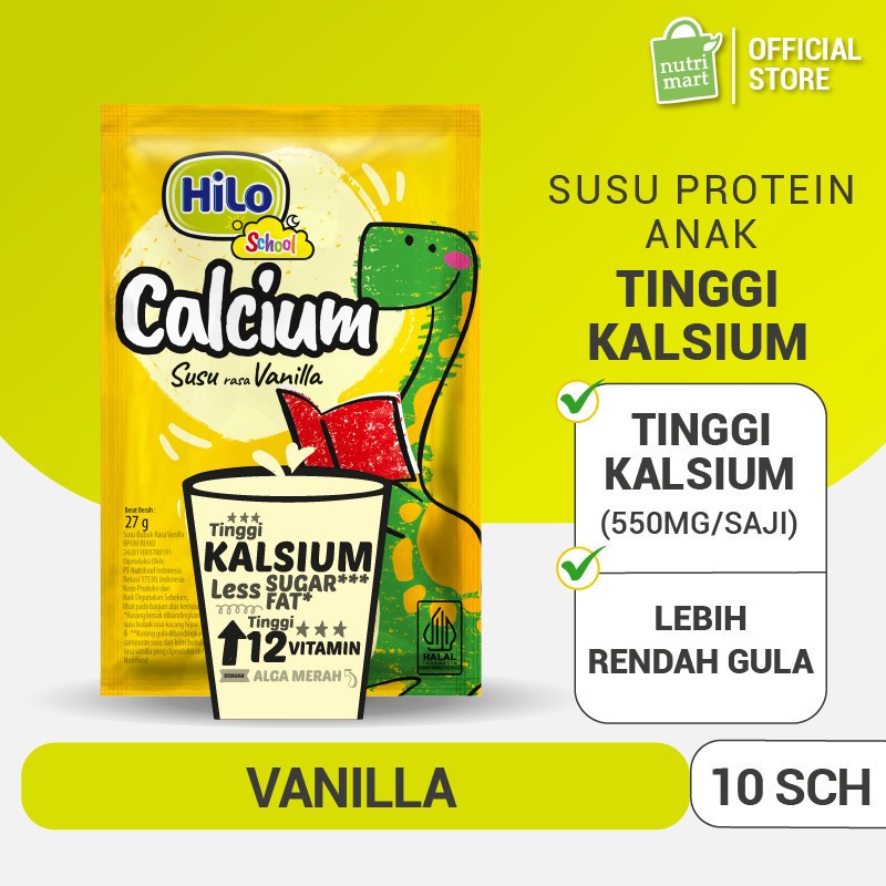 

HiLo School VANILLA 10 Sachet - Susu Anak Tinggi Kalsium Protein