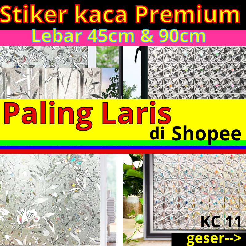 STICKER STIKER KACA HOLOGRAM DIAMOND SUNBLAST KACA STICKER SETIKER WALLPAPER PINTU JENDELA KACA BUAT