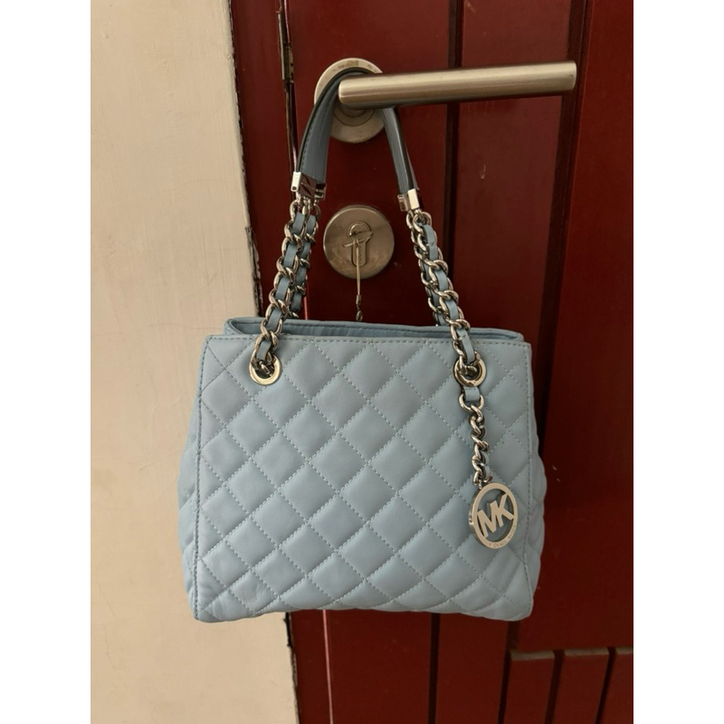 MK shoulder bag baby blue preloved (nett, no nego)