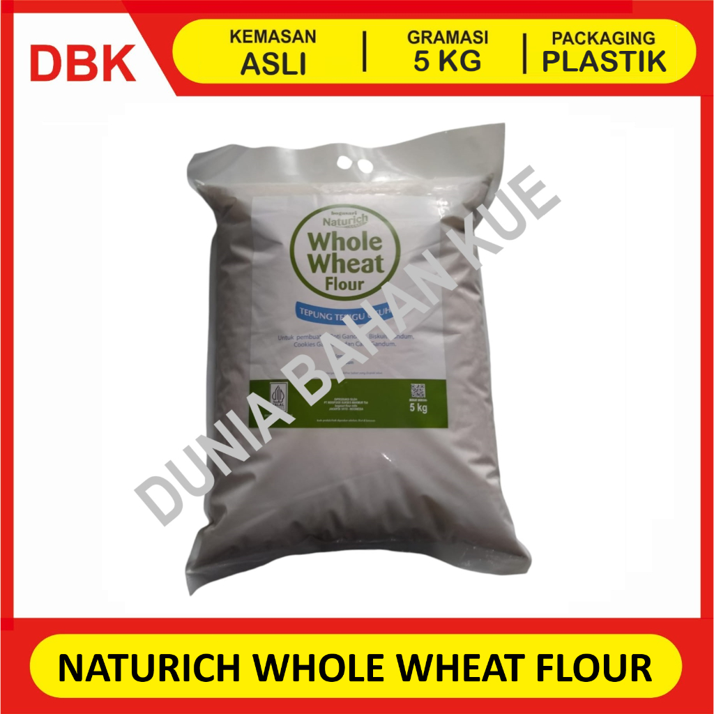 

TEPUNG GANDUM UTUH NATURICH WHOLE WHEAT FLOUR 5 KG