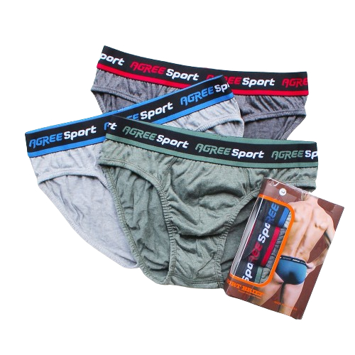 (M L XL XXL) 3 PCS CELANA DALAM PRIA BOXER CD LAKI LAKI REMAJA DEWASA AGREE SPORT ART 2311
