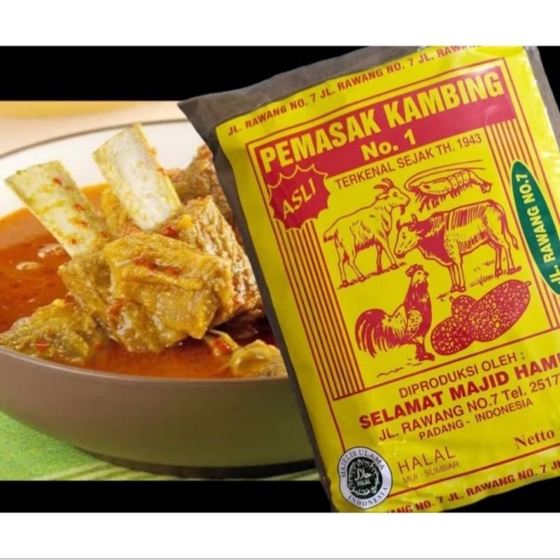 

BUMBU PEMASAK KAMBING NO.1 (1KG) SELAMAT MAJID HAMID ASLI PADANG