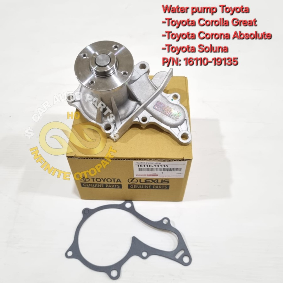 WATER PUMP COROLLA GREAT CORONA ABSOLUTE SOLUNA 16110-19135
