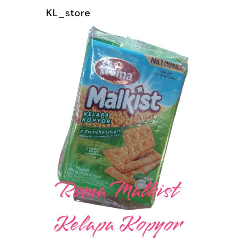 

Roma Malkist Kelapa Kopyor Kemasan Pack 213 gram