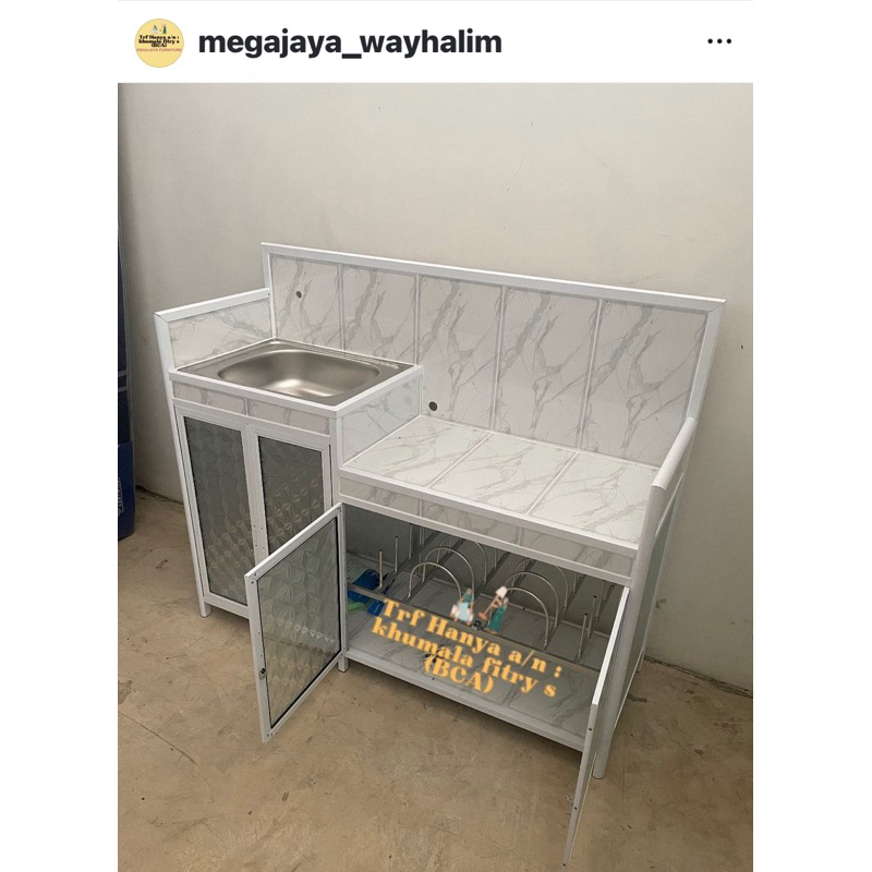 rak kompor wastafel alumunium holo besar