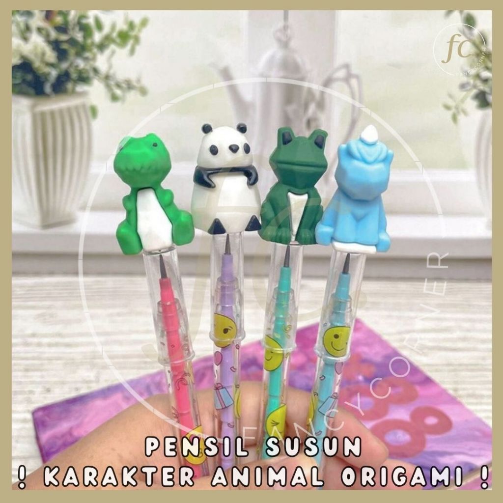 

Pensil Susun Sambung / Stackable Pencil Peluru / Pelor Peluru Animal Zoo 3D Origami Hewan Pixel PNS-1445 Cute Alat Tulis Anak Sekolah Harga Grosir Ready COD