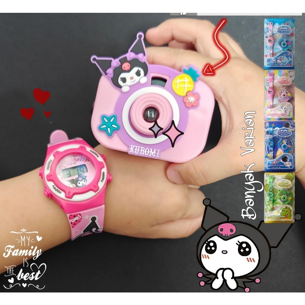Jam Tangan Anak + Kamera Mini Lucu / Jam Tangan Anak Karakter Sanrio Lucu