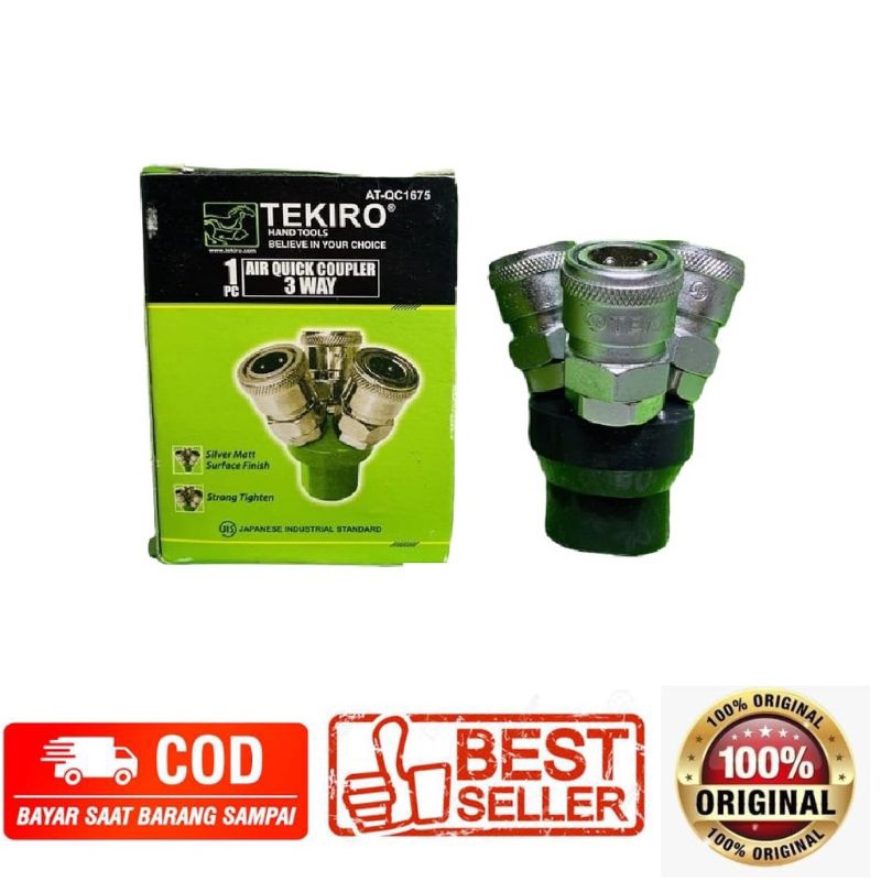 * TEKIRO - QUICK COUPLER 2 WAY & 3 WAY / Nepel Selang Angin Cabang