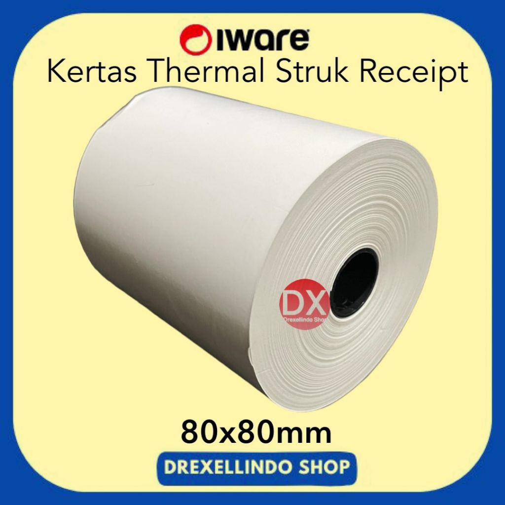 

Kertas Thermal Struk Receipt 80mm 80x80mm