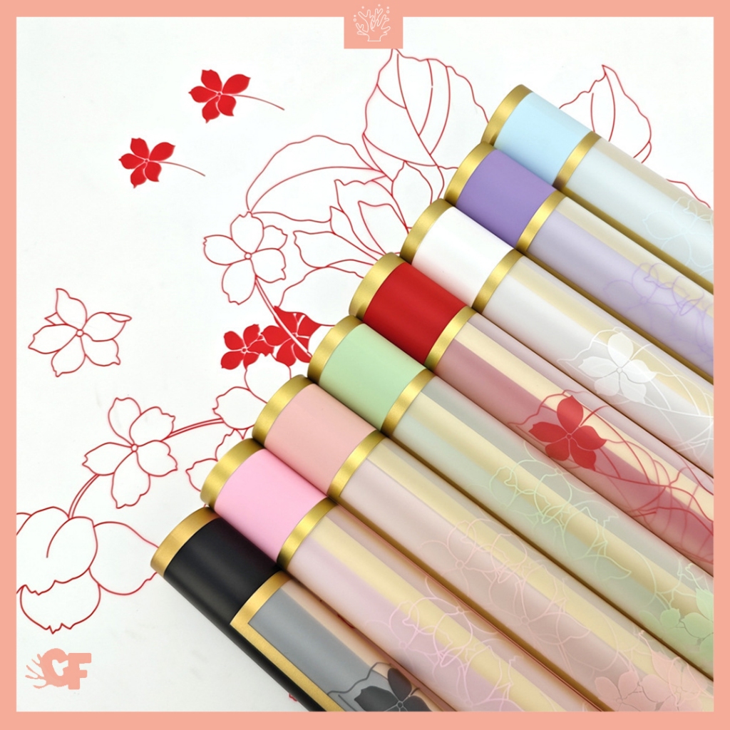 

20 LEMBAR Kertas Buket Bunga Sakura Flower Wrapping Paper Sakura Cellophane Buket Bunga KB6270