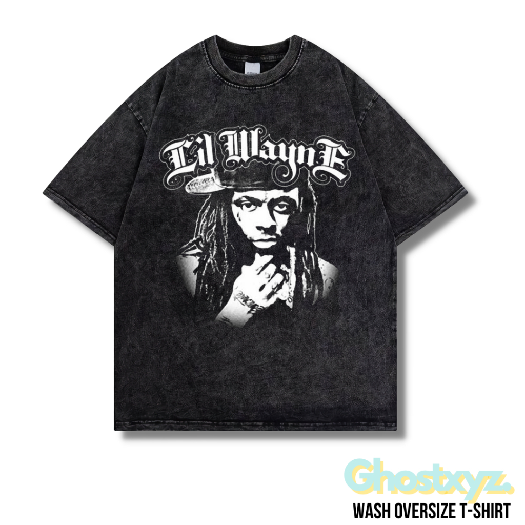 Ghostxyz T-Shirt Wash Oversize Vintage Tee Baju Kaos