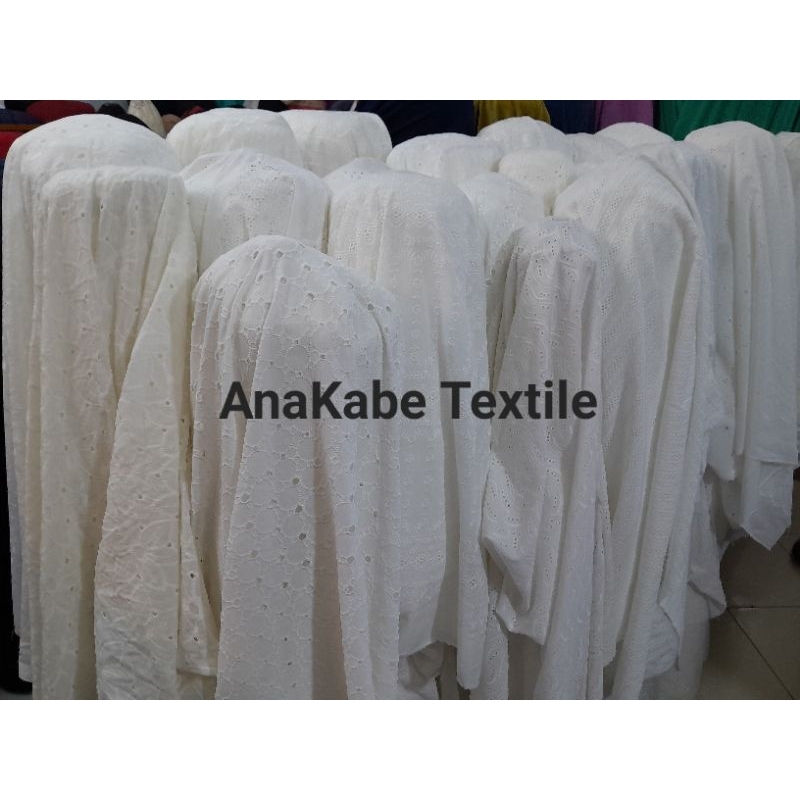 KAIN KATUN BORDIR PUTIH BW PREMIUM TERMURAH