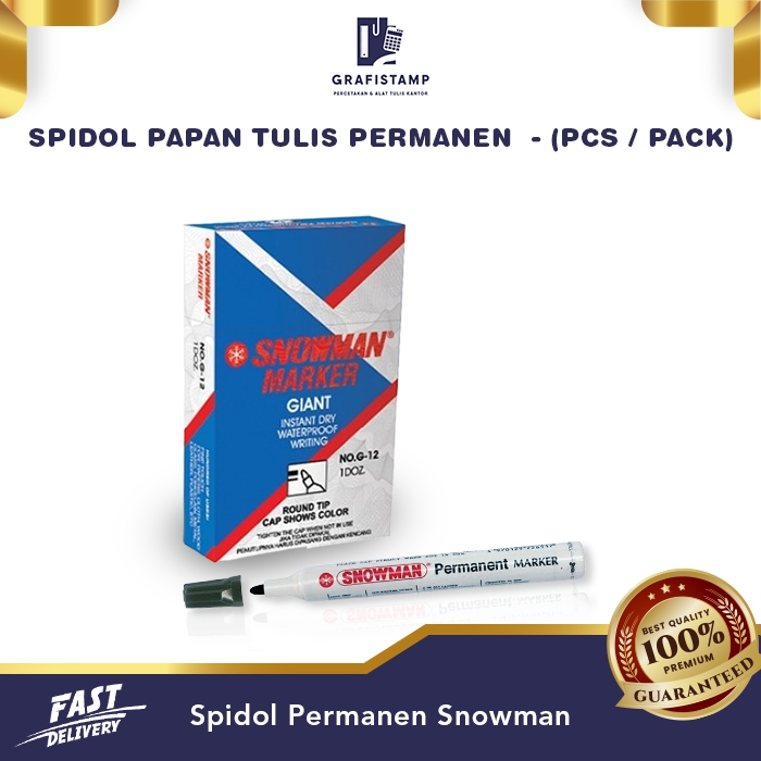 

Spidol Permanen Papan Tulis Snowman (White Board Marker) - Pcs/Pack
