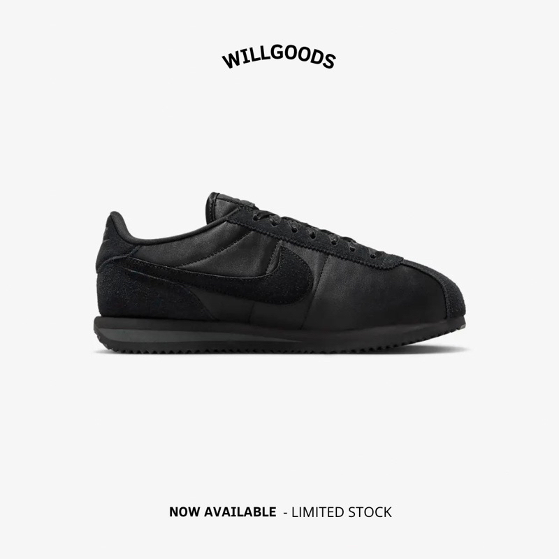 Nike Cortez TXT Black Satin Women Original Resmi BNIB