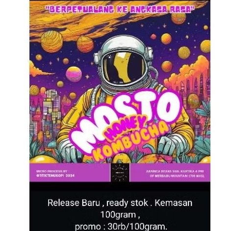 

ROASTBEAN ARABIKA MOSTO HONEY KOMBUCHA MERBABU VAR KARTIKA 1700 MDPL 100 GRAM