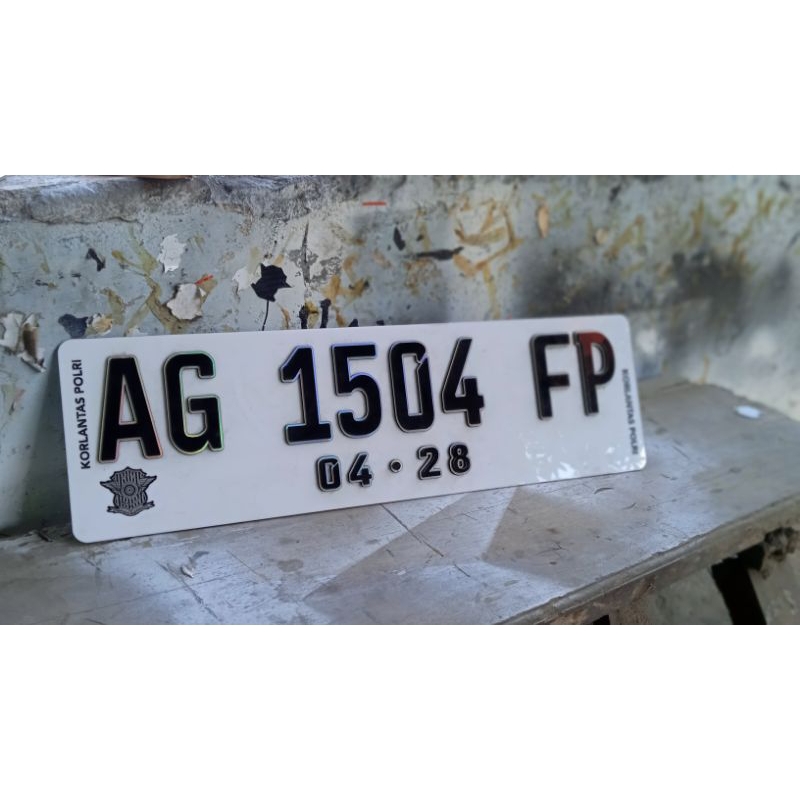 PLAT MOBIL VARIASI PUTIH STANDART