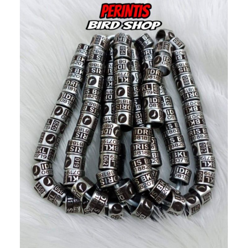 RING MERPATI ANAKAN/PIYIK MERPATI POS MODEL BAJA WINNER METAL+LOGO BISA REQUEST NAMA NO HP NO URUT D
