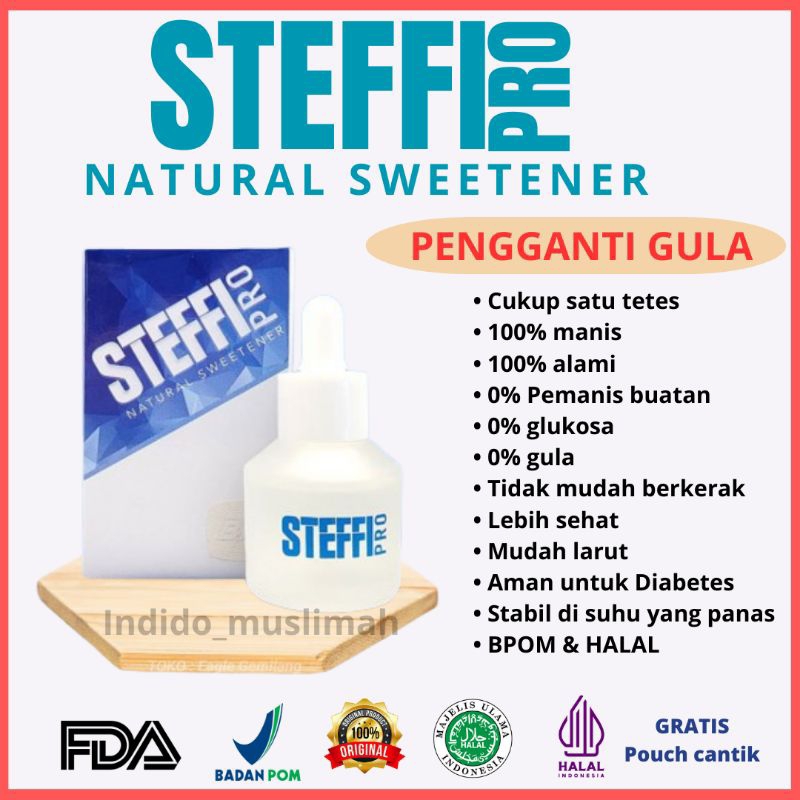 

STEFFI PRO PENGGANTI GULA ALAMI PEMANIS ALAMI NOL KALORI GULA DIABETES 30ML