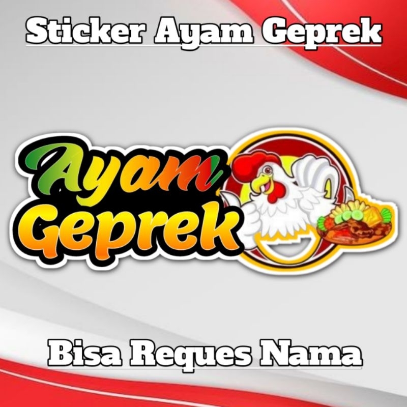 

Sticker Ayam Geprek | Sticker Kaca Jualan