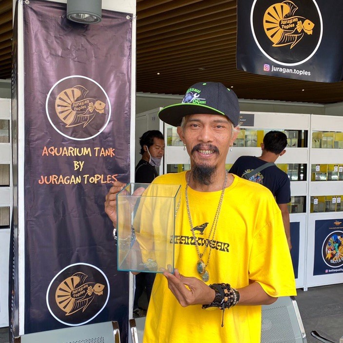 SPECIAL soliter  akrilik cupang Juragan Toples ukuran4L sale tidakada garansi pecah kak