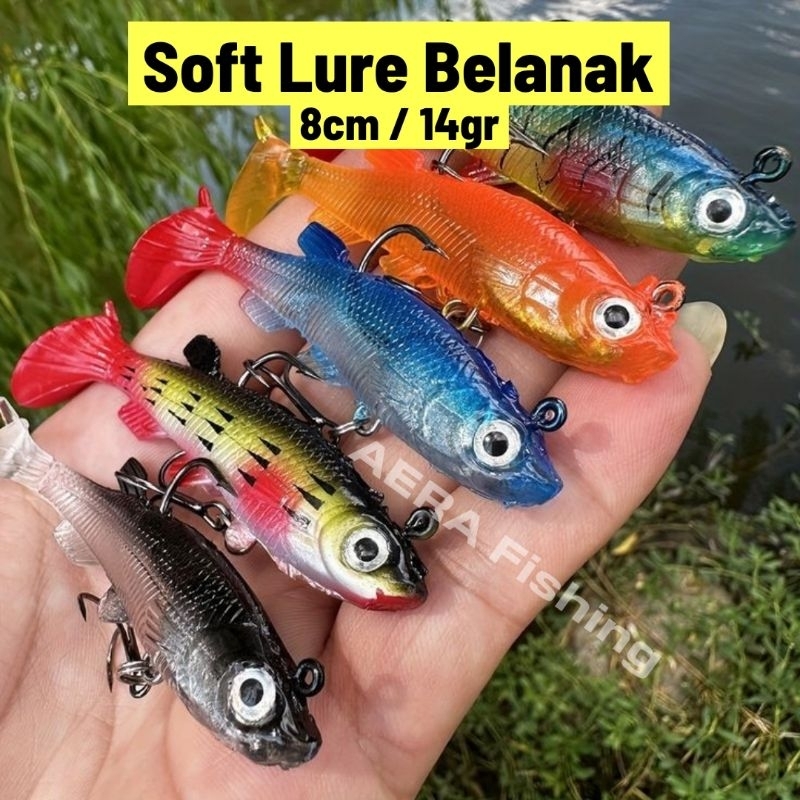 Soft Lure ikan Belanak 8cm Padle Tail