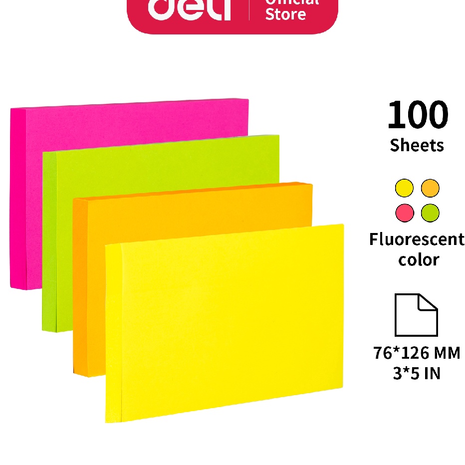 

CUCI GUDANG Deli Memo tempel Sticky Notes 76126mm 35 perekat yang kuat tahan lama EA252