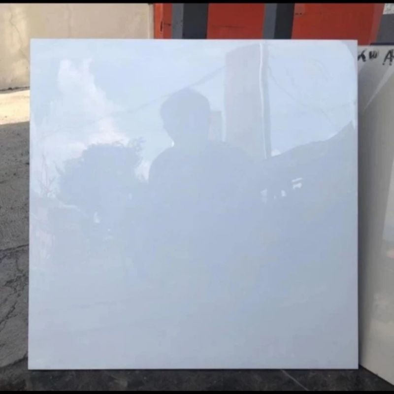 Granit Lantai 60x60 putih polos glossy Nusantara white arna