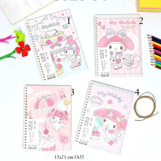 

Kuromi Sanrio | My melody | notebook | Buku catatan | Diary Lucu