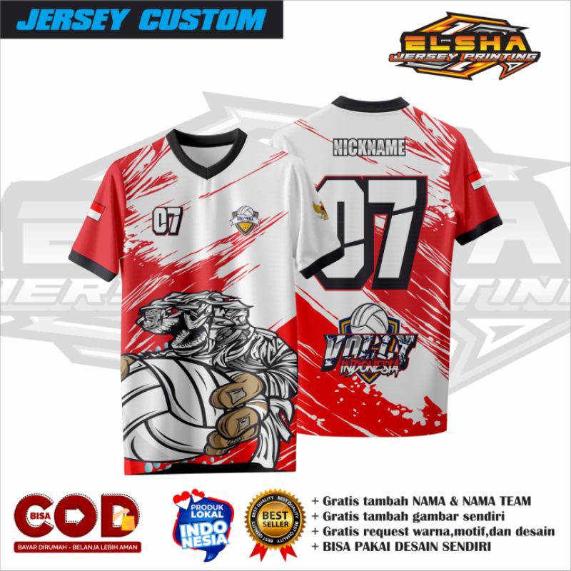 JERSEY VOLI/JERSEY VOLI CUSTOM NAMA/JERSEY VOLI FULL PRINTING/JERSEY VOLI WANITA DAN PRIA