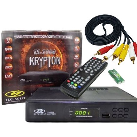 Extra Receiver Parabola TS2 HD Krypton Technosat Autoroll Bisskey Powervu Tandberg