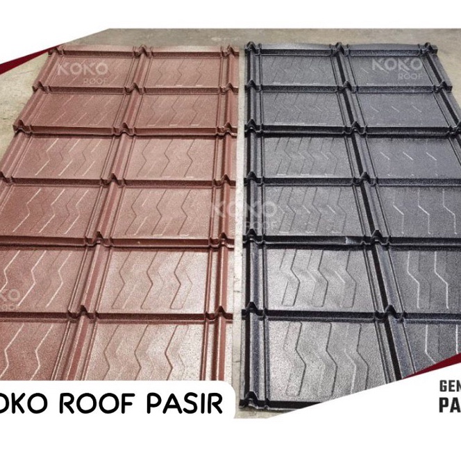 HJ6 Genteng Metal Koko Roof Pasir Berat Asli