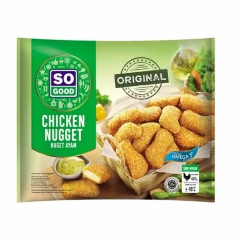 

SO GOOD Chicken Nugget ORIGINAL 400gr Halal Enak Naget Daging Ayam