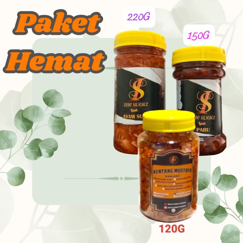 

PAKET HEMAT Sambel 220G,Sambel 150G & Kentang Mustofa 120G "MELTZ INDO CORNER