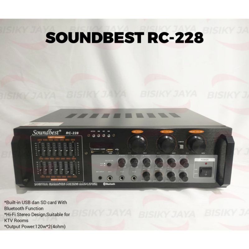 Amplifier Karaoke Soundbest RC-228 Original Amplifier Soundbest RC228 Original Power Amplifier Sound