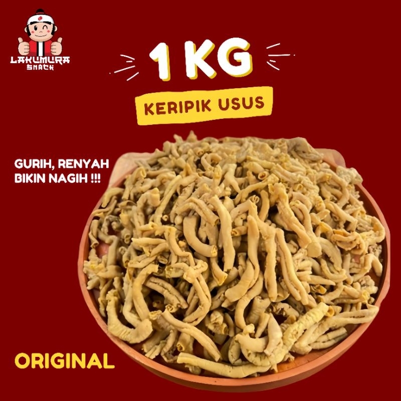 

LAKUMURA SNACK KERIPIK USUS KRISPY OROGINAL 1 KG