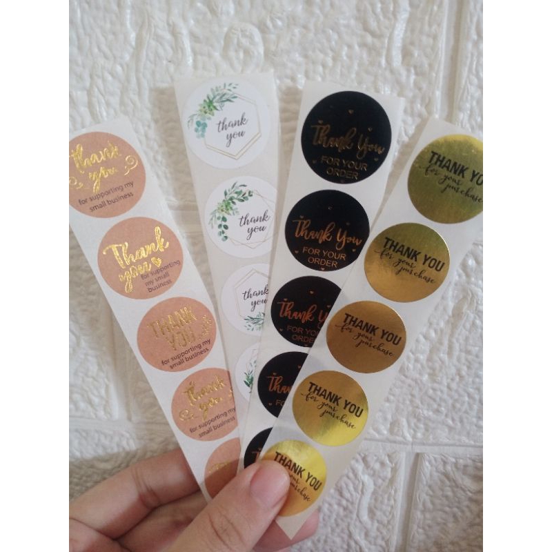 

*min order 20pcs* Stiker THANK YOU for your order bulat untuk kemasan hampers jualan makanan