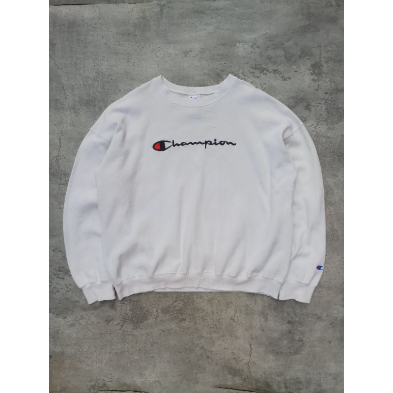 CREWNECK CHAMPION SECOND | CHAMPION LOGO BORDIR | SWEATER CHAMPION SECOND