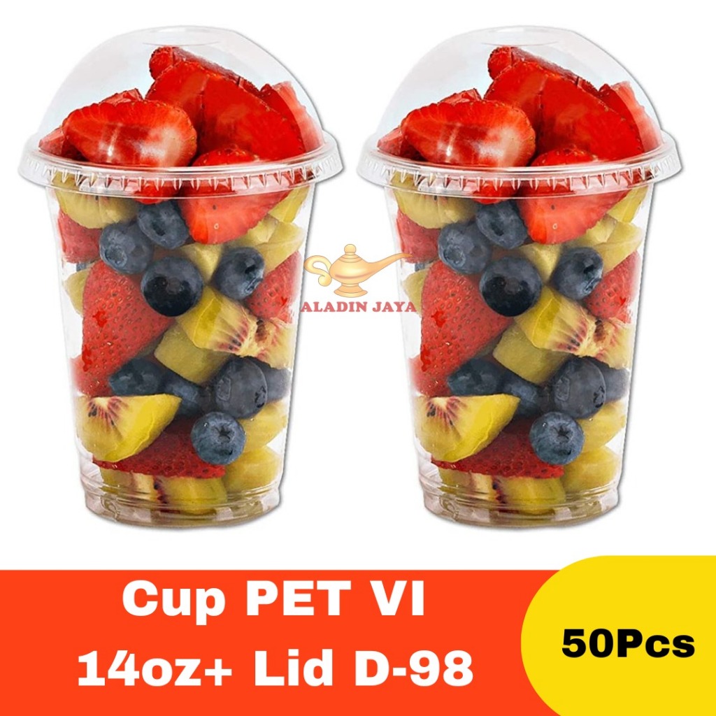 

Cup PET 14oz + tutup isi 50pcs