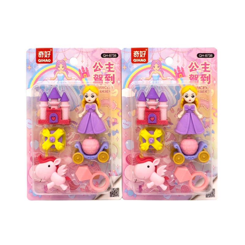 

8738 Set penghapus karakter princess putri istana anak perempuan sensory play DIY