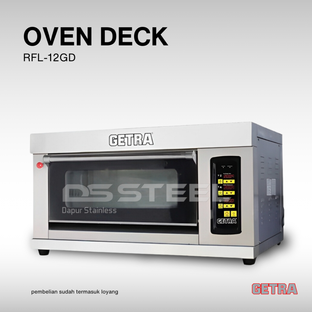 GETRA Gas Baking Oven RFL-12GD/RFL 12GD/RFL12/Oven Roti 1 Deck 2 Loyang/Oven Hemat Listrik