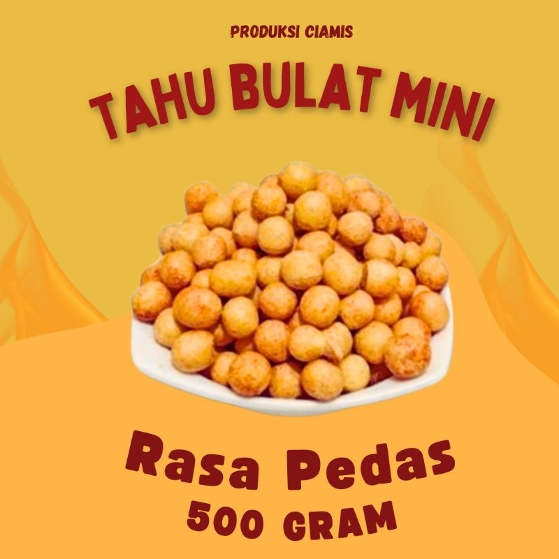 

Tahu Bulat Mini Kering 500Gram | Tahu Bulat Crispy Mini Pedas Dengan Bumbu Yang Pas