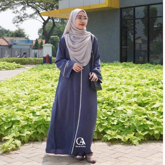 Harga Miring Abaya Mahira By Gerai Aulia Abaya Remaja Payet Polos Gamis Muslim Wanita Wolfis Hitam