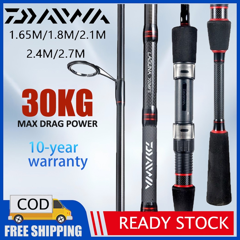 DAIWA Carbon Fibe Baitcasting Rod Joran Pancing Spinning Fishing Rod 20kgDrag Kaku Lentu Fiber Solid