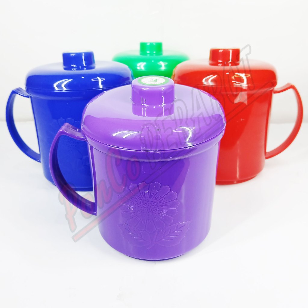 Mug Gelas Tutup JUMBO / Cangkir Bunga Matahari / Gelas Minum