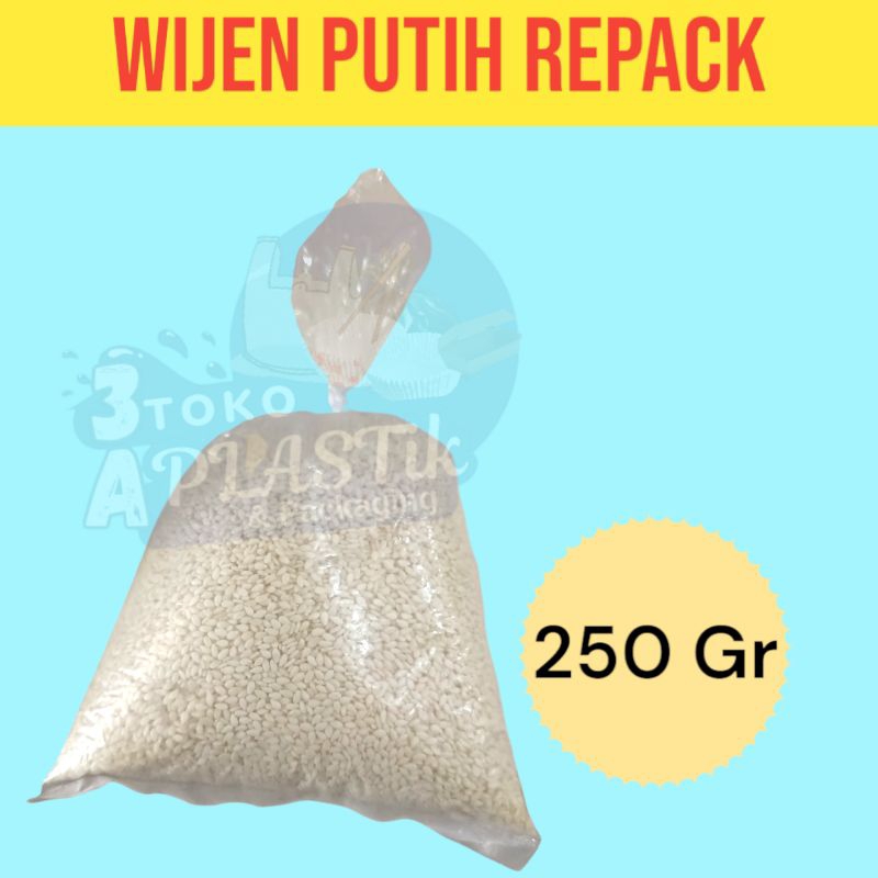 

WIJEN SUPER KUALITAS TERBAIK/WIJEN PUTIH Wijen Putih Panggang / White Sesame Roasted 250 gram