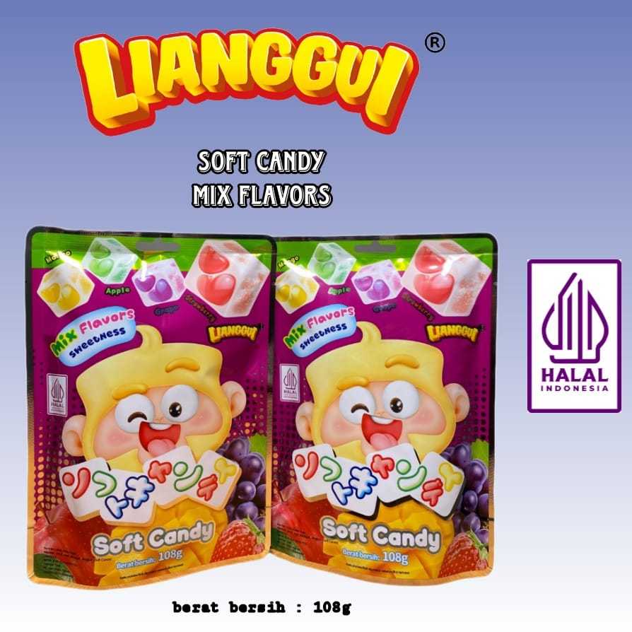 

[ LIANGGUI ] PERMEN LUNAK ANEKA RASA / SOFT MIX CANDY FLAVORS / PERMEN HALAL