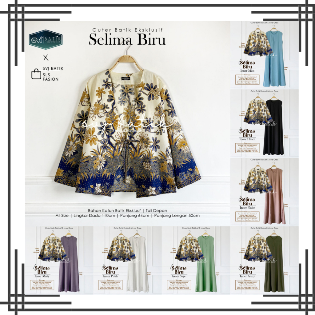 ONE SET OUTER BATIK SELIMA CARDIGAN WANITA OOTD KONDANGAN WANITA